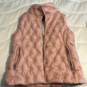 Pink North face vest
